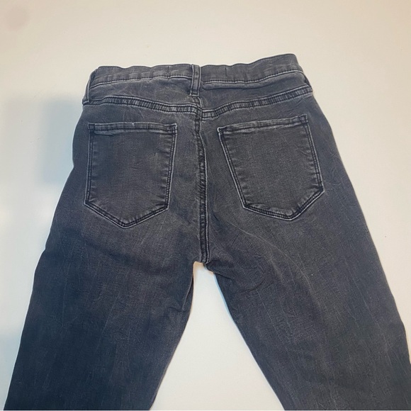 Gap 1969 Inner Cozy Leggings JeansWomen's 26/2 Reg Black Frayed Hem Mid Rise - Picture 12 of 16